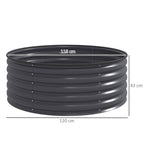 Raised Bed, Stackable Planter 120x120x43cm, Steel