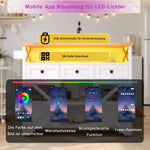 Multifunctional Kitchen Trolley App LED Folding Table 3 Drawers