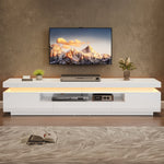 TV Stand 175cm 2 L-Shaped Cabinets LED High-Gloss