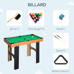 Multi-Game Table, 4-in-1 Football Hockey Table Tennis Billiards, MDF