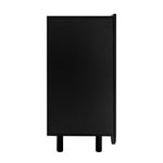 Sideboard with Teardrop-Shaped Molded Doors and Buffer Hinges