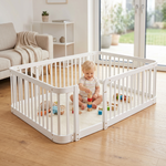 Floating Double Bed Frame 140x190cm with LED Lighting, Linen