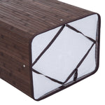 Laundry Basket 72L Foldable Washable Bamboo Dark Brown