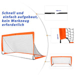 Football Goals, Foldable Mini Metal with Oxford Fabric, Orange
