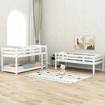 (WX000112AAK-3) Triple Bunk Bed 90x200cm Single-Size Wooden, White