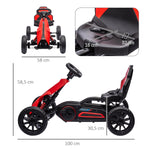 Gokart pedal car, adjustable seat, handbrake, for children 3-8 years, outdoor fun