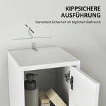 Slim Bathroom Cabinet, 3 Open Compartments, Adjustable Shelf, White