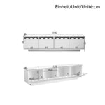 Modern TV Cabinet 4 Doors Wave Design 170x40x45cm