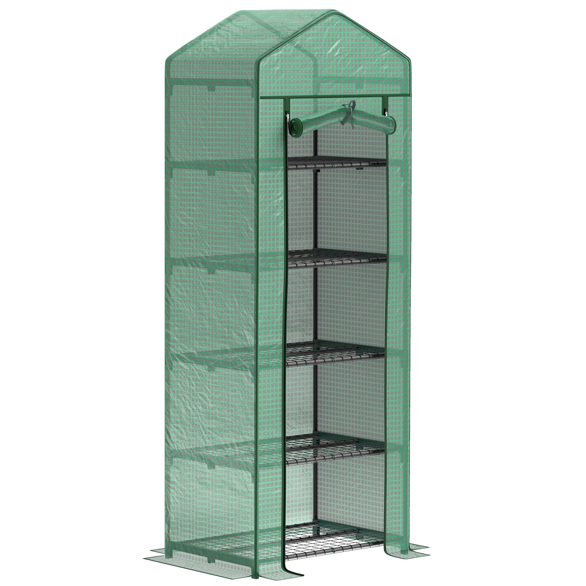 Greenhouse Roll-Up Door Shelves Winterproof Steel Foil