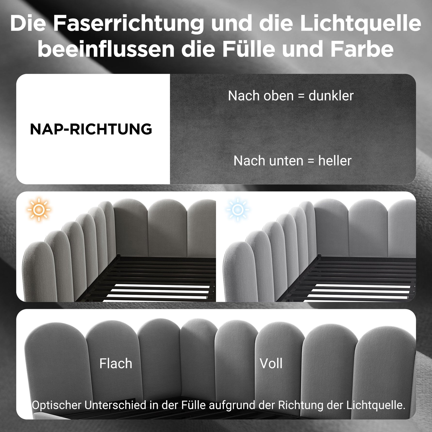 Daybed Sofa Bed 90x200cm Hydraulic Storage Metal Slatted Base, Velvet Grey