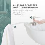 Camping Washbasin 17L Hand Sink Dispenser Outdoor Use, HDPE Light Grey