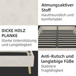Modern Minimalist Bed Frame 160x200cm Low Box Dutch Velvet Beige