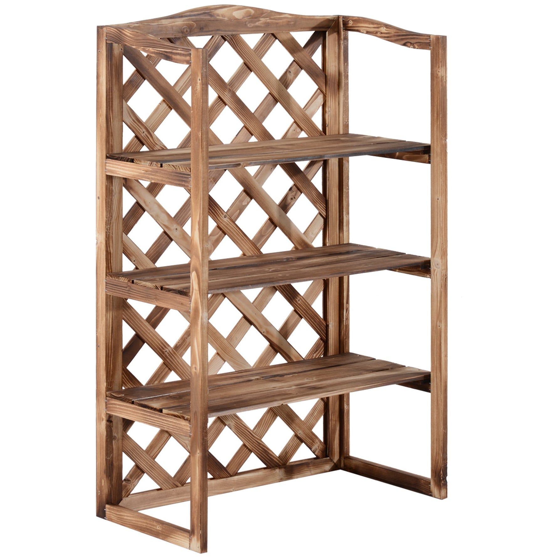 Flower Stand 3-Tier, Indoor & Outdoor, Fir Wood