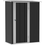 Garden Shed Outdoor Steel Dark Grey