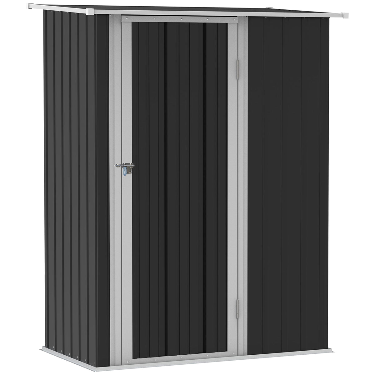 Garden Shed Outdoor Steel Dark Grey