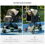 Dog Buggy 2 in 1, Foldable with Rain Cover, Khaki