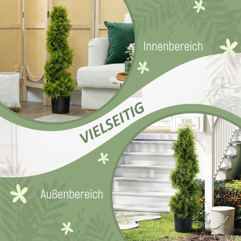 Artificial Cypress 90cm Spiral Shape Plant, Plastic