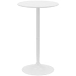 Bar Table Round Ø60 cm Height Adjustable Steel White