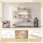 Shelf 170x26x190cm 5-Tier Cloud Shape - White