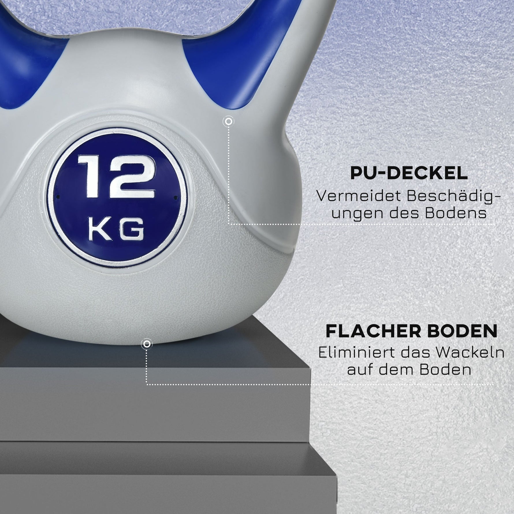 Kettlebell 12 KG, Strength Training & Fitness, Blue