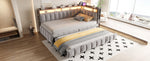 Upholstered Sofa Bed 90x200cm with Pull-Out Bed, Light Grey Velvet