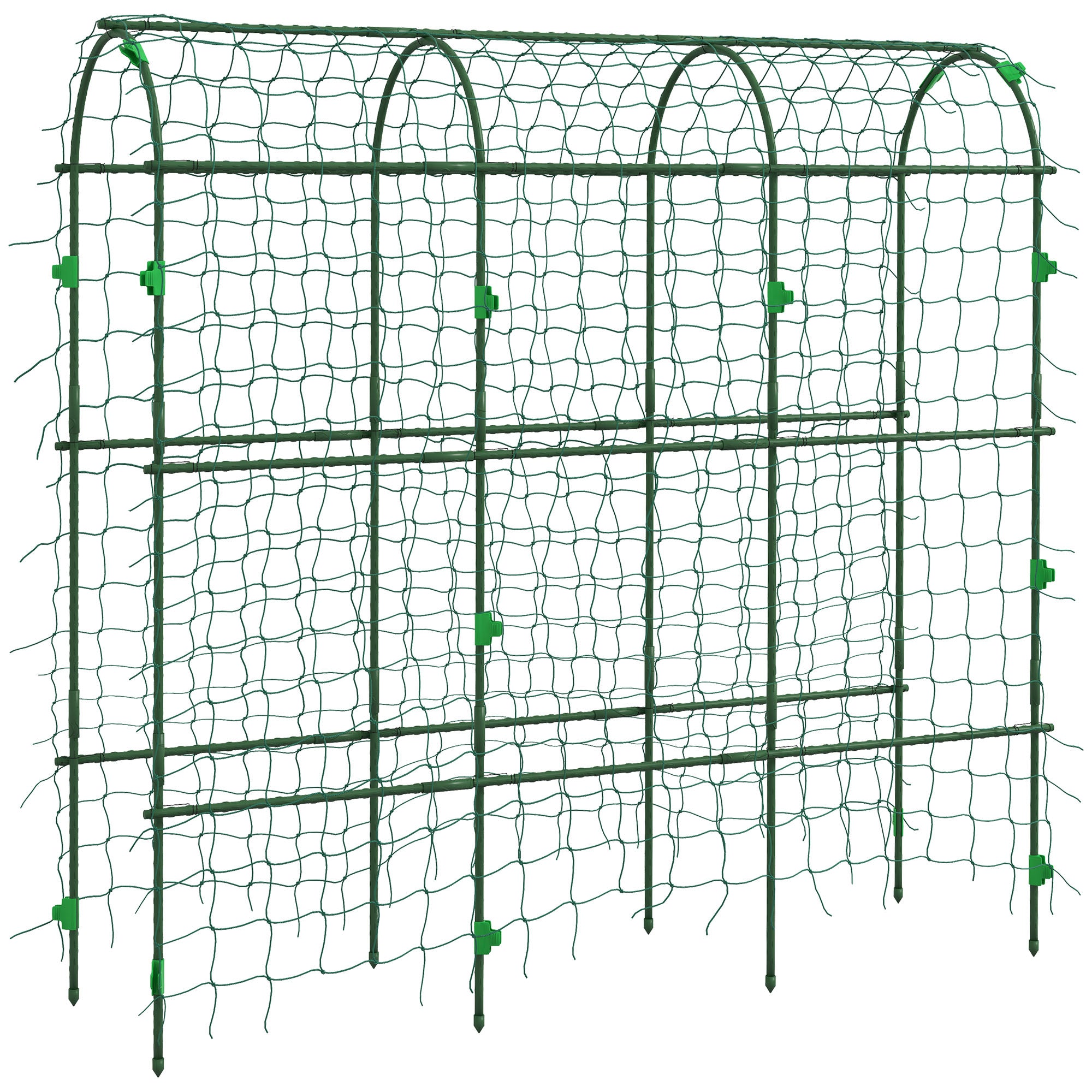 Trellis Adjustable Climbing Aid, Steel Plant Frame with Net, Green