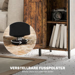Side table, coffee table with adjustable shelf, industrial design, rustic brown