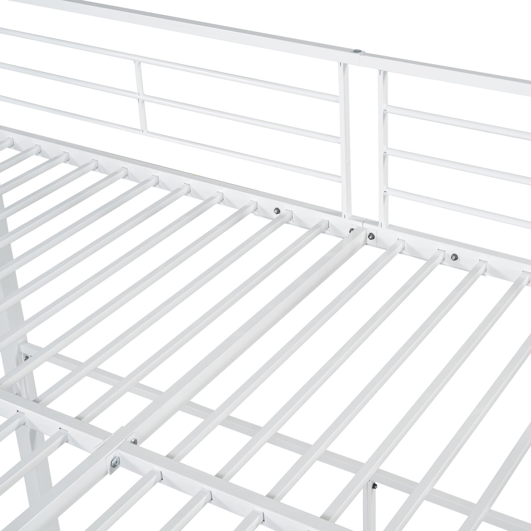 Loft Bed, Safety Ladder & Storage, White