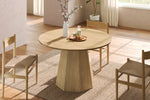 Round Dining Table 120x120cm 4-6 Seater Classic Scandinavian Style Oak