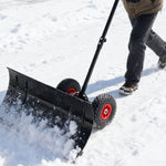 Snow Shovel with Wheels, 5-Stage Adjustable Extra Wide 74 cm, PE Material