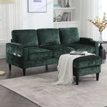 Sofa, 4-Seater with Footstool & Storage, Velvet