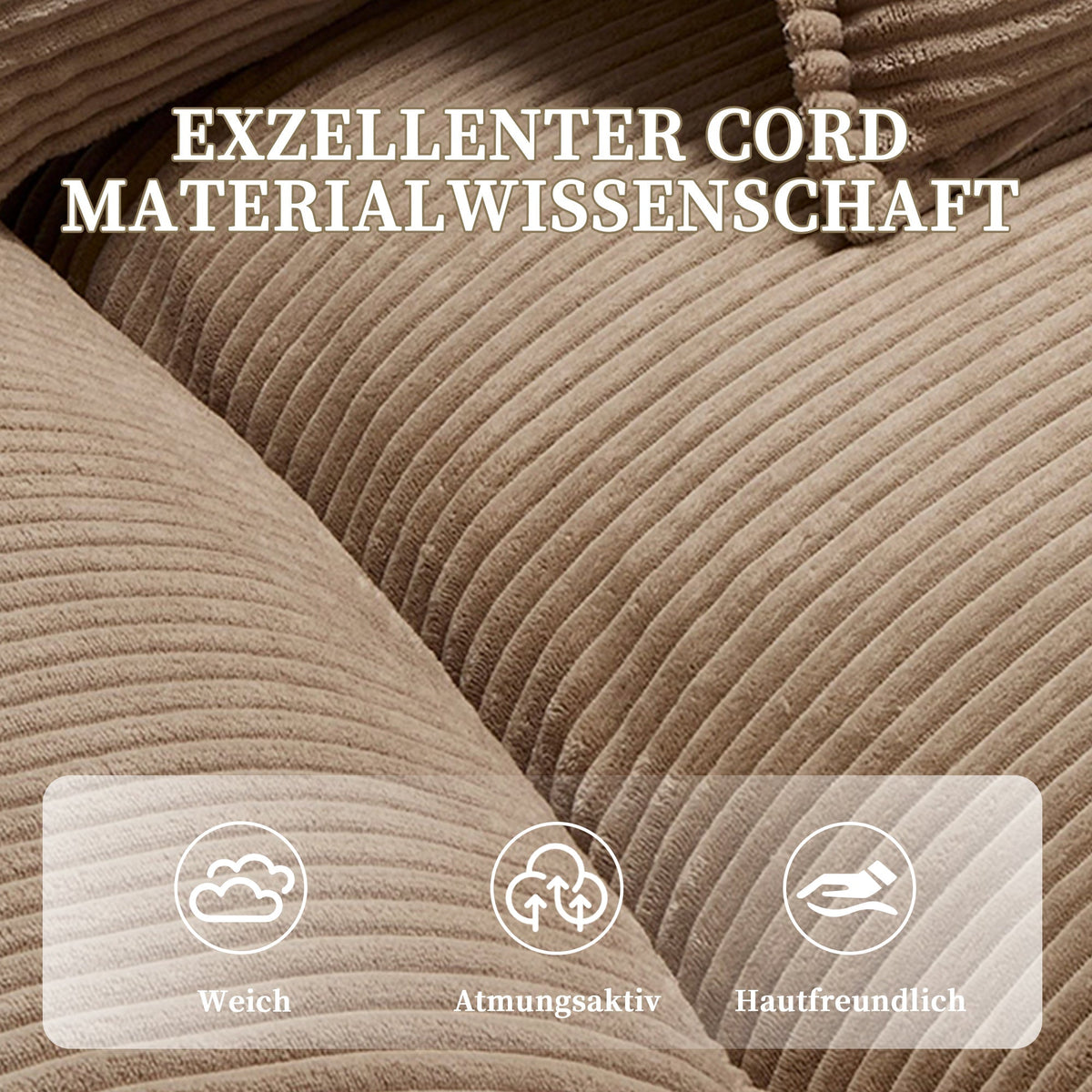 Double Sofa Modern Simple Feather Bed Cozy Khaki