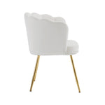 Modern velvet armchair, comfortable upholstered decorative chair, gold-plated metal legs
