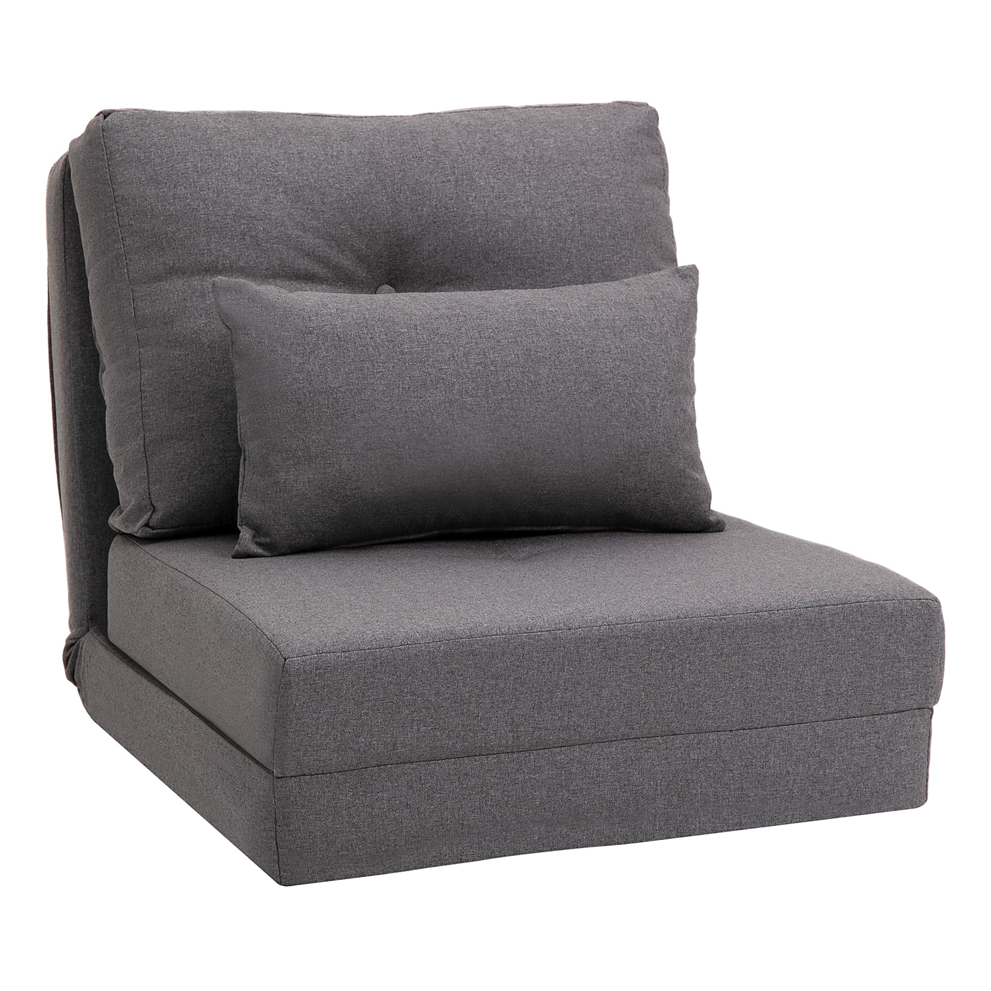 Floor Chair Folding Bed Sofa Adjustable Linen