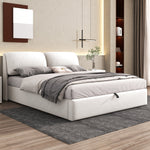 Upholstered Bed 180x200cm Hydraulic Storage 3 Drawers - Velvet Beige
