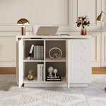 Desk, Rotating L-Shaped Corner, 110 cm White