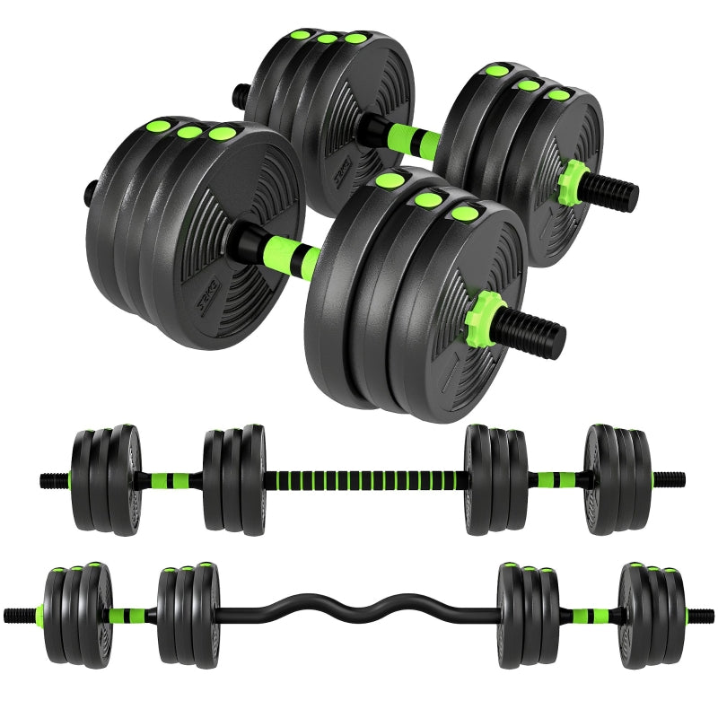Adjustable Dumbbell Set 25 kg, Barbell Weight Training Set, Steel/Iron