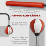 Standing Box, Punching Bag, Adjustable, 2 Speed Balls, Reflex Bar