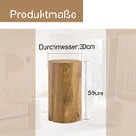 Round Coffee Table Small Side Table 30cm Diameter - Wood Look MDF