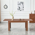 Extendable Dining Table with 2 Drop Leaves, Rectangular Space-Saving Design, Walnut Finish