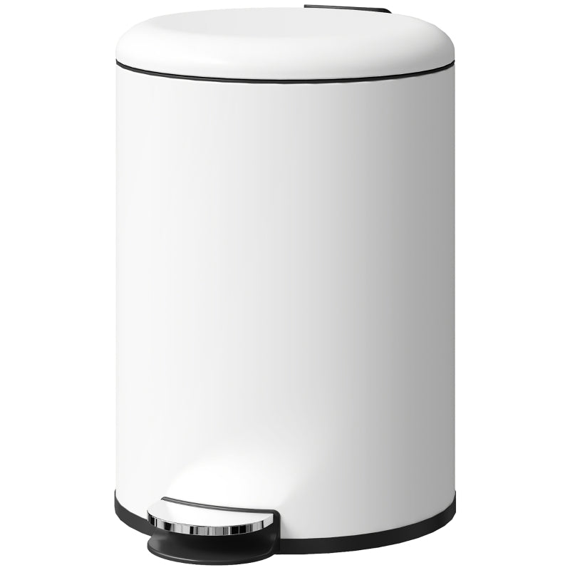 Trash Can, 20L Pedal Bin with Lid, Metal