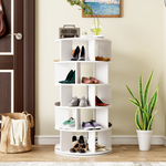 Shoe Rack Rotating Angle, 5 Levels, White