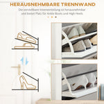 Shoe Cabinet Rack 3 Flaps 18 Pairs, Space-Saving, White Natural