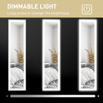 Full-Length Mirror, LED Light, Touch Control, White