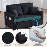 Multifunctional Sofa Bed, Foldable Pull-Out, USB Charging, Cup Holder, Fabric