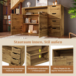 Modern Furniture - Integrated Storage, LED & USB Features - Mixed Materials