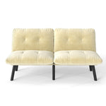 Sofa Bed 2-Seater Foldable Futon - Cream