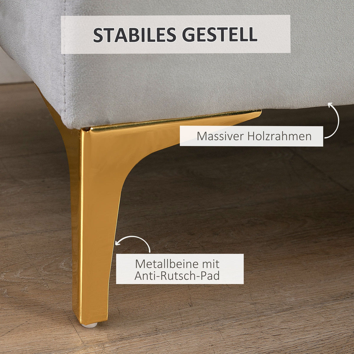 Bench/Bed/Shoe Bench with Raised Legs 118x45x42cm Velvet Light Grey
