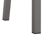 Dining Table Set for 4, Tulip Table with 4 Chairs, Black Table and Gray Chairs