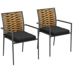 Garden Chairs, Weather-Resistant Modern Design 57x58x87cm, Black